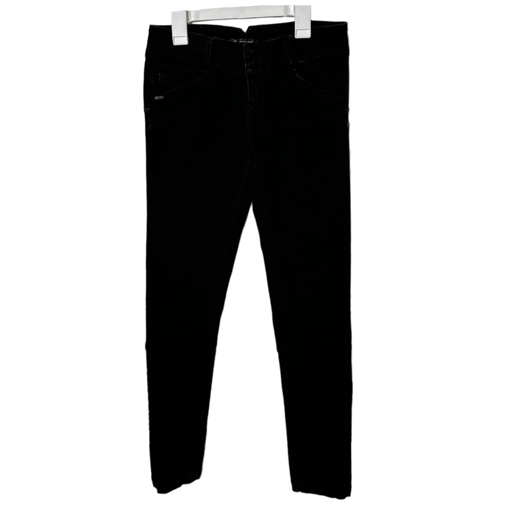 Jet Set Jeans Junior’s Black Skinny Jeans Size 3 With Button Calves